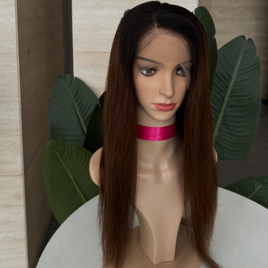 22” Straight brown wig